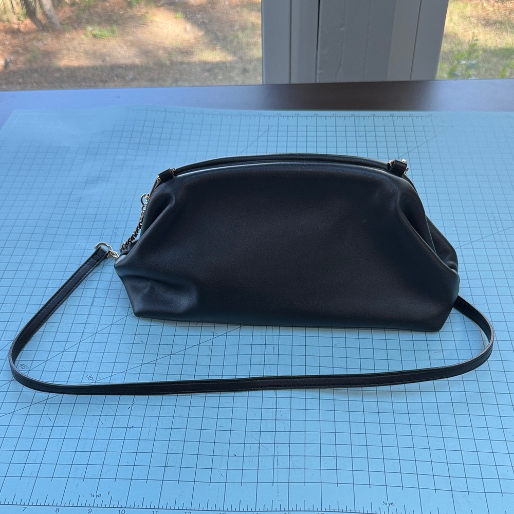 a new day Black Magnetic Opening Crossbody Bag